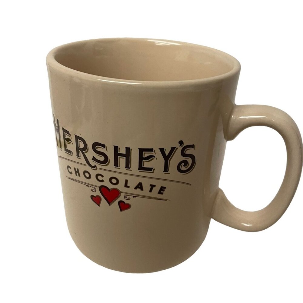 Vintage Hershey's Chocolate Oversized 24 Oz Mug Cup With Hearts Valentine's Day